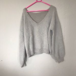 SHEIN slouchy fuzzy baby blue sweater